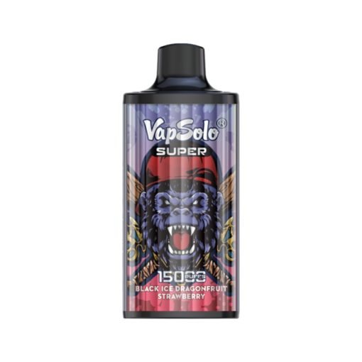 Vapsolo Super 15000 Puffs Engångs Vape Black ice Dragonfruit Strawberry