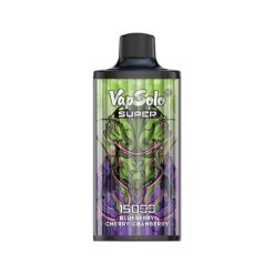 Vapsolo Super 15000 Puffs Engångs Vape blåbär körsbär tranbär