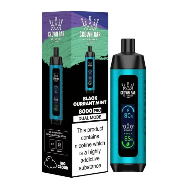 Al Fakher Crown Bar Pro 8000 Black Currant Mint