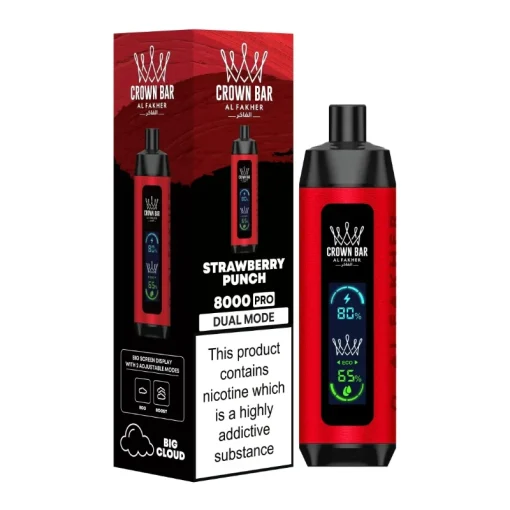 Al Fakher Crown Bar Pro 8000 Strawberry Punch