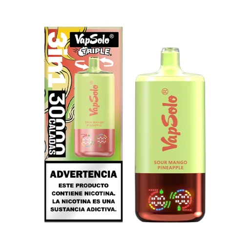 Vapsolo Triple 30000 Φράουλα Ακτινίδιο Ξινό Μάνγκο Ανανάς Red Bull