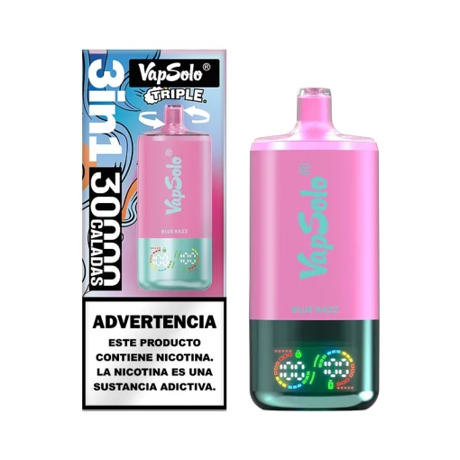 Vapsolo Triple 30000 Vapsolo Triple 30000 Ανανάς Καρύδα Φράουλα Μπανάνα Blue Razz