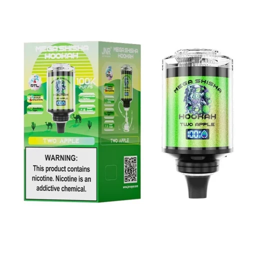 JNR Mega Shisha vesipiippu 100K kaksi omenaa