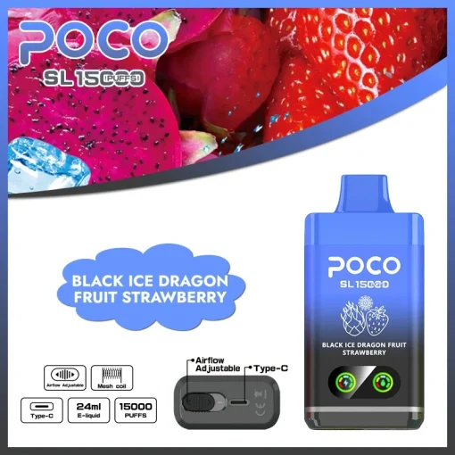POCO SL 15000 Black Ice Dragon Fruit Strawberry