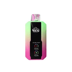 Bang 25000 Puffs Vape Wholesale 17 Bang 25000 Watermelon Bubble Gum vape z podwójną siateczką i kolorowym wykończeniem w stylu gradientu, z wyraźnym logo Bang.