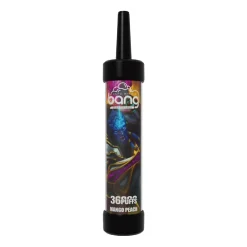 Bang 36000 Puffs Deep Lung Vape Großhandel 18 Vibrant Bang Disposable Vape mit Mango-Pfirsich-Geschmack, auffälligem Design und 36000 Zügen Kapazität.