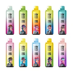 Kolorowe waporyzatory Bang Blaze 60000 puff prezentują żywy wzór małpy na różnych modelach, z których każdy jest oznaczony jako "60000 4 w 1"."