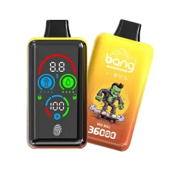 Dwa jednorazowe waporyzatory Bang Ice Red Bull oferują 36000 zaciągnięć. Przednia część vape'a wyróżnia się kolorowym wyświetlaczem LED, podczas gdy tylna część przedstawia ostrą grafikę z brandingiem.