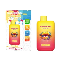 Bang King Switch Duo 35000 Puffs 2-i-1 Vape Engros 23 Bang King Switch Duo vape-enhed med levende læber, mærket med