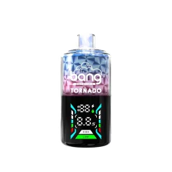 Bang Tonardo 40000 Puffs Vape Wholesale 22 Bang Tornado disposable vape with 40,000 puffs, featuring a vibrant blue and raspberry design with digital display.