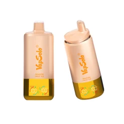 Vapsolo Triple Pro 60000 Puffs Vape descartável 28 Vapsolo Triple 60000 Peach Ice Dragon Fruit Ice Mix Fruit vape descartável, com um design elegante em tom de pêssego com