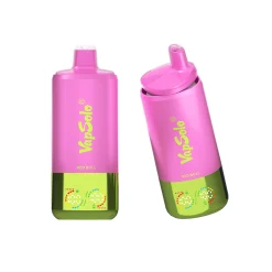 Vapsolo Triple Pro 60000 Puffs Vape descartável 25 Dispositivo Vape Vapsolo Triple 60000 cor-de-rosa e verde, com texto com sabor a Red Bull e elementos de design decorativos.