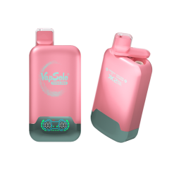 Vapsolo Twins Pro 50000 Puffs Wegwerp Vape Groothandel 38 Vapsolo Twins Pro 50000 disposable vape in pink with flavors like Strawberry Ice, Mango Peach, and Watermelon, displaying the brand's logo and product features.