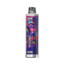 Uwin CRYSTAL 10000 soffi Vape Wholesale 42 Sigaretta elettronica colorata Uwin CRYSTAL 10000 Vanilla Ice con grafica e marchio vivaci.
