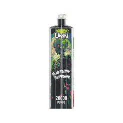 Uwin Shisha Hookah Crystal 20000 Puffs Vape Groothandel 17 Uwin Shisha Hookah met een Blueberry Raspberry ontwerp met een capaciteit van 20000 trekjes, versierd met levendige kleuren en een artistiek doodshoofdmotief.