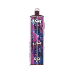 Uwin Shisha Hookah Kristal 20000 Puffs Vape Groothandel 23 Uwin Shisha Hookah met Peach Ice smaak met gedurfd artwork en 20000 puffs capaciteit.