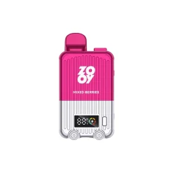 ZOOY Lugvapor 20000 Puffs Engångs Vape Partihandel 17 ZOOY Lugvapor 20000 vape-enhet med Mixed Berries-smak, med en livlig rosa och vit design och digital display som visar 86% batterinivå.