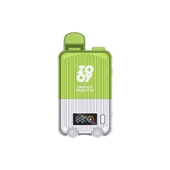 ZOOY Lugvapor 20000 Puffs Engångs Vape Partihandel 15 ZOOY Lugvapor 20000 Puffs engångsvape i grönt och silver med Passion Fruit Kiwi smakmärke.