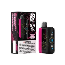 Zooy Stars 30000 Puffs Disposable Vape Wholesale 16 Zooy Stars 30000 vape device and packaging featuring Blueberry, Cherry, Cranberry flavors alongside warning label