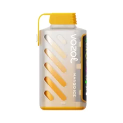 Vozol Gear Power 20000 Puffs 50mg Einweg Vape Großhandel 38 Transparentes tragbares Vozol-Ladegerät mit Mango Ice-Branding und leuchtend gelber Kappe