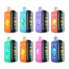 Elf Bar Raya D3 25000 Puffs Disposable Vape Wholesale 24 Group of ELFBAR D3 25000 Puffs rechargeable disposable vapes in assorted colorful designs with front smart display.