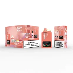 Razz Bar 40000 Puffs Disposable Vape Wholesale 20 Coral/peach Razz Bar 40000 puffs disposable vape with Blueberry Ice & Love 66 packaging showing the