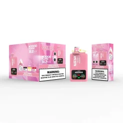Razz Bar 40000 Puffs Disposable Vape Wholesale 18 Pink Razz Bar 40000 puffs disposable vape and matching retail packaging labeled