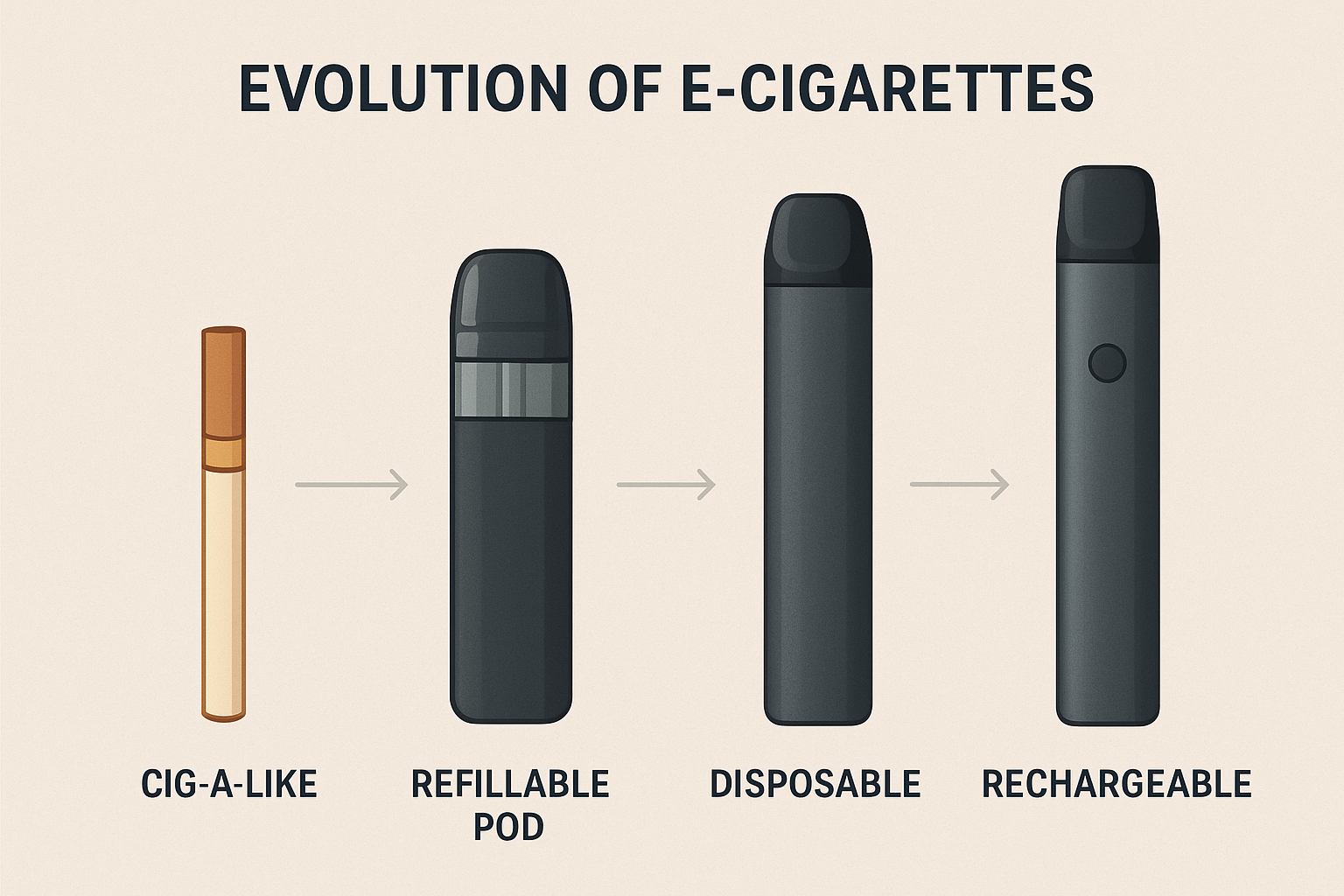 Kiedy wapowanie stało się znane? 2 Ewolucja urządzeń do e-papierosów - od papierosów do akumulatorów