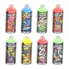 Razz Bar 60000 Puffs Engangs Vape Engros 34 Ni Razz Bar-engangsdampere med farverig graffiti-stil og forskellige smagsetiketter (Love 66, Blueberry Sour Raspberry, Lemon Peach Passion Fruit, Strawberry Banana, Gummy Bear, Juicy Peach Ice, Cotton Candy, Mixed Berries), og hver enhed kan trække op til 60.000 pust.