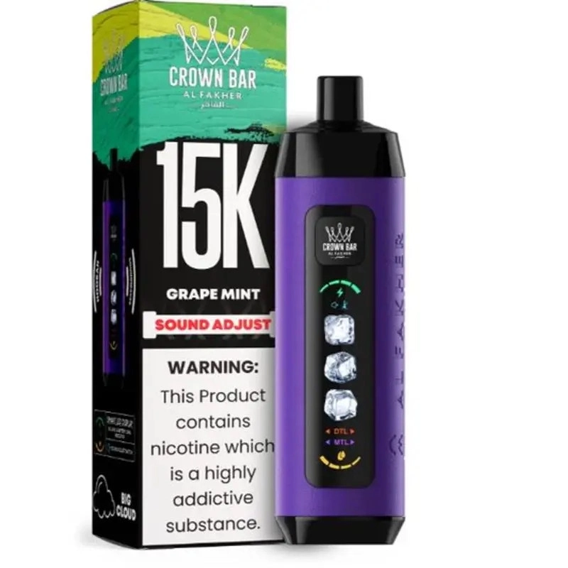 AL Fakher Crown Bar Ice Adjust 15K Disposable Vape Wholesale 5 AL Fakher Crown Bar Ice Adjust 15K Disposable Vape Wholesale - Image 5