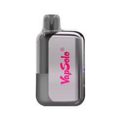 Vapsolo Mars disposable vape device with 40K to 50K puffs capability, featuring a sleek gray design and visible 'VapSolo' branding, ideal for Black Ice Dragon Fruit flavor.