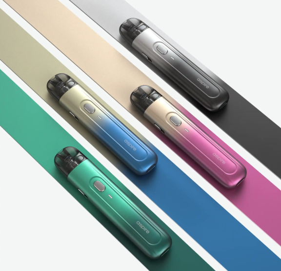 Top 10 Vapes of 2026 So Far (Europe Market Guide) 12 Aspire Flexus Q vapes displayed in silver, gold, blue, and green colors on a multi-colored background.