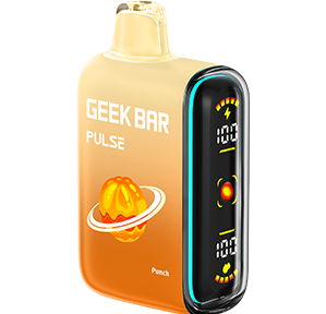 Top 10 Vapes of 2026 So Far (Europe Market Guide) 4 Geek Bar Pulse vape device with "Punch" flavor, featuring a vibrant orange design with a planet graphic.
